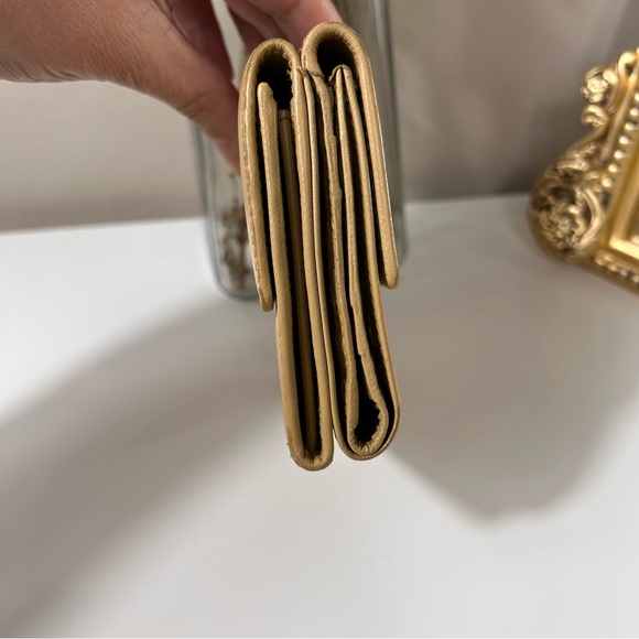 Chanel Beige Caviar Leather CC Logo Trifold Wallet - Picture 9 of 12